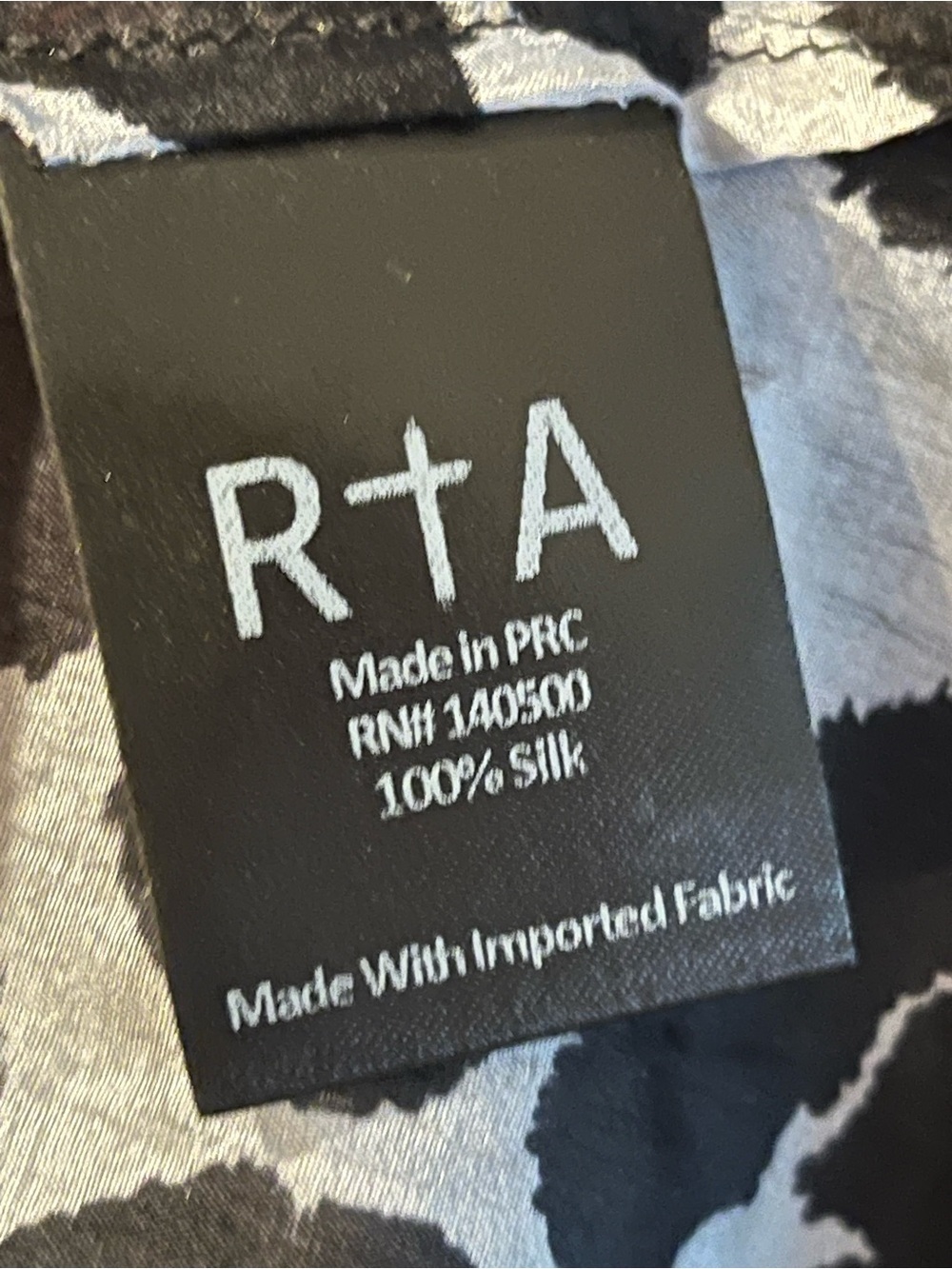 RTA (LUXURY BRANDS) Animal Print 100 percent silk camisole top size M - Picture 3 of 3